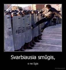 Svarbiausia smūgis, - o ne ūgis