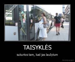 TAISYKLĖS - sukurtos tam, kad jas laužytum