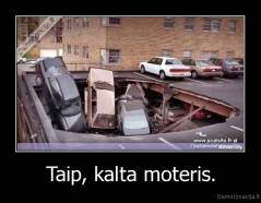 Taip, kalta moteris. - 