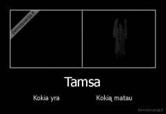 Tamsa - Kokia yra                  Kokią matau