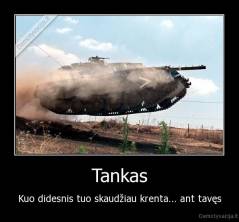 Tankas - Kuo didesnis tuo skaudžiau krenta... ant tavęs