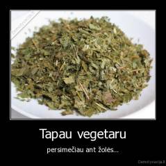 Tapau vegetaru - persimečiau ant žolės...