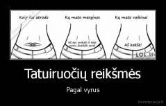 Tatuiruočių reikšmės - Pagal vyrus