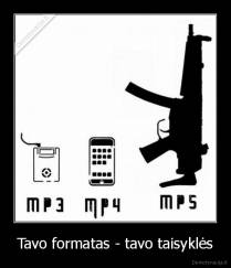 Tavo formatas - tavo taisyklės - 