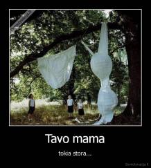 Tavo mama - tokia stora...