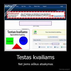 Testas kvailiams - Net jiems aiškus atsakymas