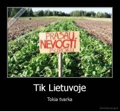 Tik Lietuvoje - Tokia tvarka