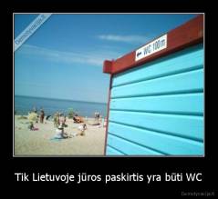 Tik Lietuvoje jūros paskirtis yra būti WC - 