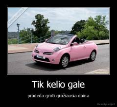 Tik kelio gale - pradeda groti gražiausia daina