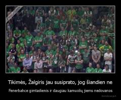 Tikimės, Žalgiris jau susiprato, jog šiandien ne - Fenerbahce gimtadienis ir daugiau kamuolių jiems nedovanos