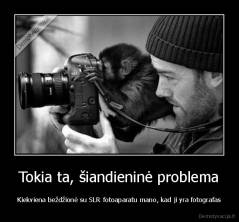 Tokia ta, šiandieninė problema - Kiekviena beždžionė su SLR fotoaparatu mano, kad ji yra fotografas