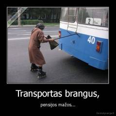 Transportas brangus, - pensijos mažos...