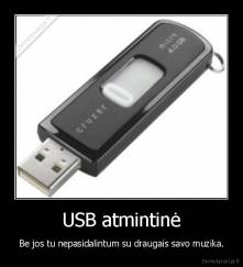 USB atmintinė - Be jos tu nepasidalintum su draugais savo muzika.