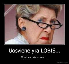 Uosviene yra LOBIS... - O lobius reik uzkasti...