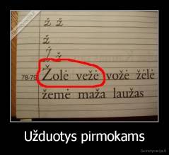 Užduotys pirmokams - 