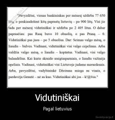 Vidutiniškai - Pagal lietuvius