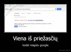 Viena iš priežasčių - kodėl mėgstu google