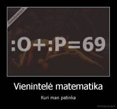 Vienintelė matematika - Kuri man patinka