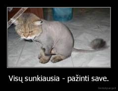 Visų sunkiausia - pažinti save. - 