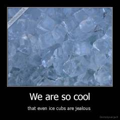 We are so cool - that even ice cubs are jealous 