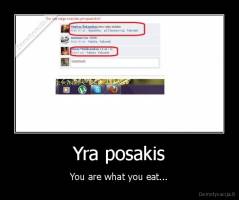 Yra posakis - You are what you eat...