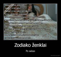 Zodiako ženklai - Po sekso