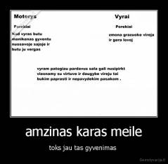 amzinas karas meile - toks jau tas gyvenimas 