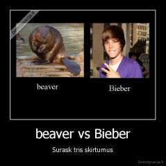 beaver vs Bieber - Surask tris skirtumus