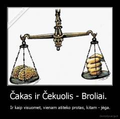 Čakas ir Čekuolis - Broliai.  -  Ir kaip visuomet, vienam atiteko protas, kitam - jėga.