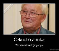 Čekuolio anūkai - Tikrai nesinaudoja google