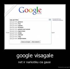 google visagale - net ir narkotiku cia gausi 