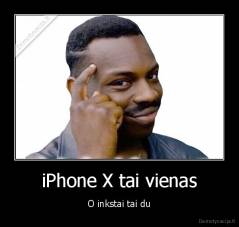 iPhone X tai vienas - O inkstai tai du