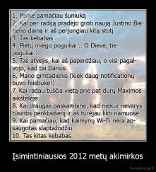 Įsimintiniausios 2012 metų akimirkos - 