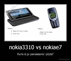 nokia3310 vs nokiae7 - Kuris is ju panasesnis i plyta?