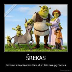 ŠREKAS - tai vienintelis animacinis filmas kurį žiūri suaugę žmonės